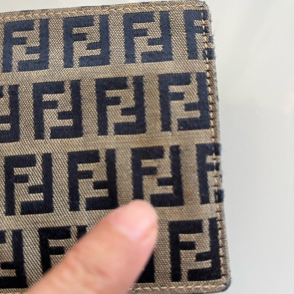 FENDI MEN’S NAVY MICRO ZUCCA BIFOLD WALLET - Picture 5 of 16